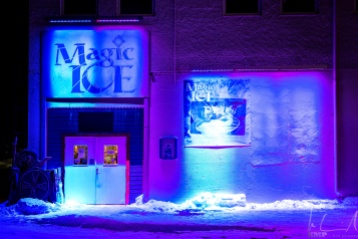 Der Eingang zur Magic Ice Bar in Svolvaer
